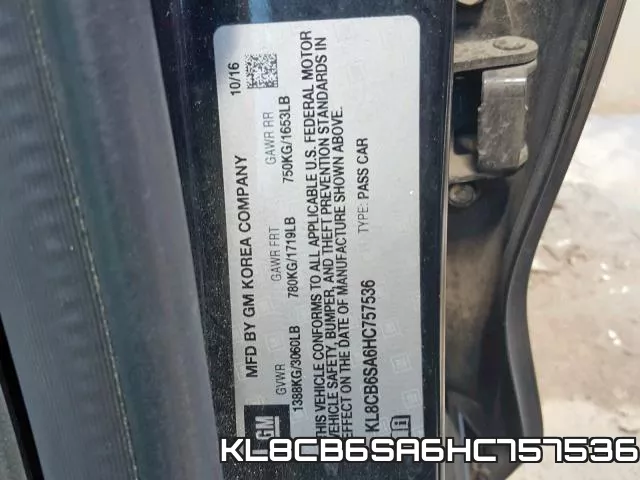 KL8CB6SA6HC757536 фото 2