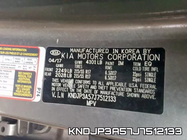 KNDJP3A57J7512133 фото 2