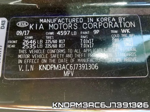 KNDPM3AC6J7391306 фото 2
