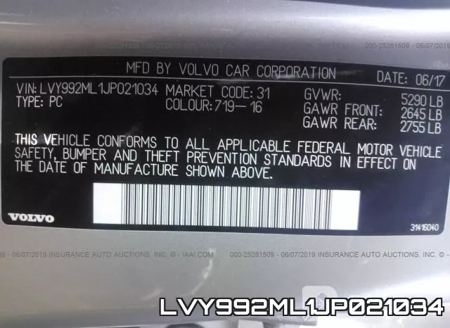 LVY992ML1JP021034 фото 10