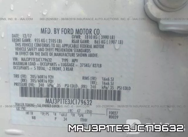 MAJ3P1TE3JC179632 фото 10