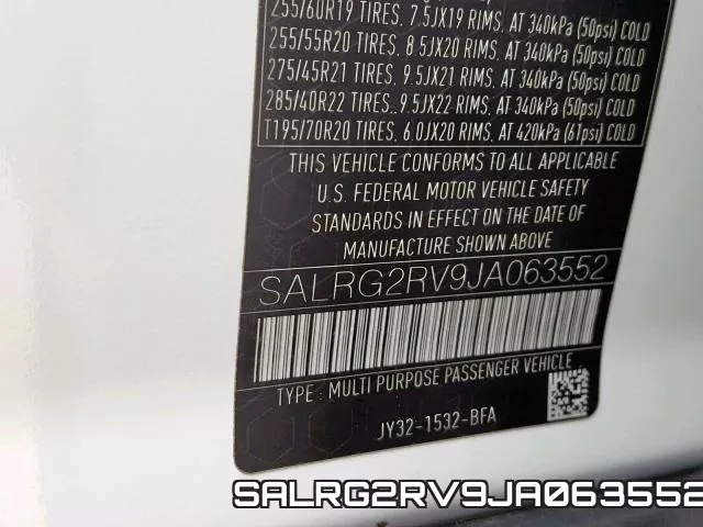 SALRG2RV9JA063552 фото 2