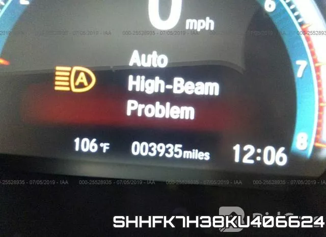 SHHFK7H38KU406624 фото 8
