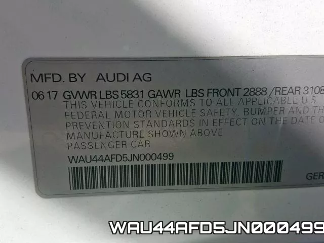 WAU44AFD5JN000499 фото 2