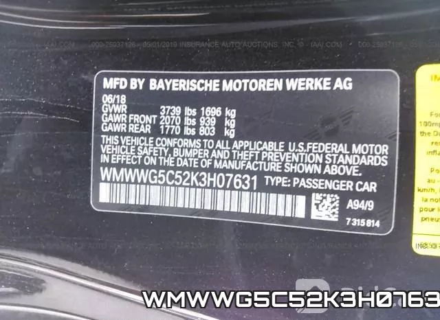 WMWWG5C52K3H07631 фото 10
