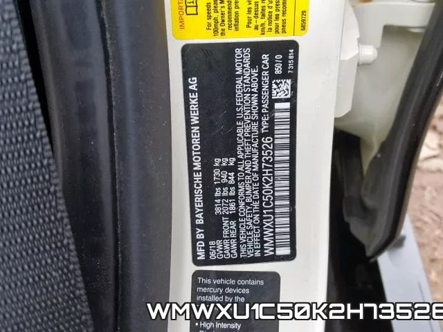 WMWXU1C50K2H73526 фото 2