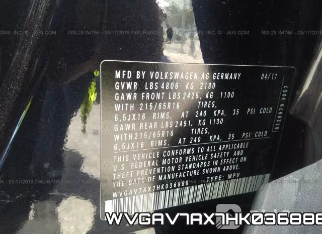 WVGAV7AX7HK036886 фото 10