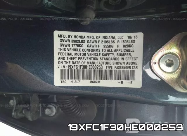19XFC1F30HE000253 фото 10