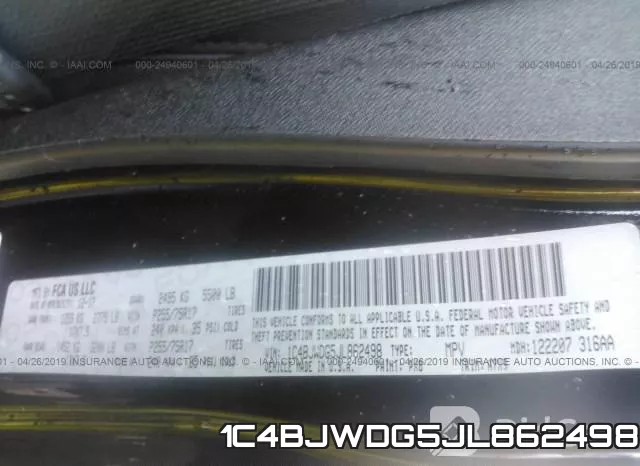 1C4BJWDG5JL862498 фото 10