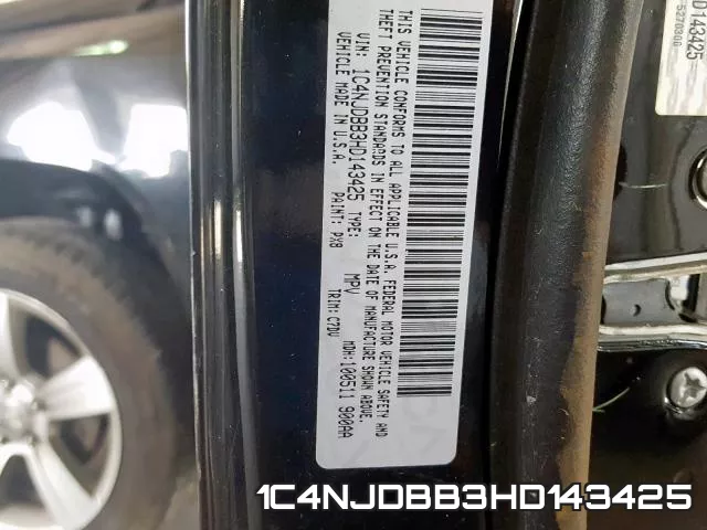 1C4NJDBB3HD143425 фото 2