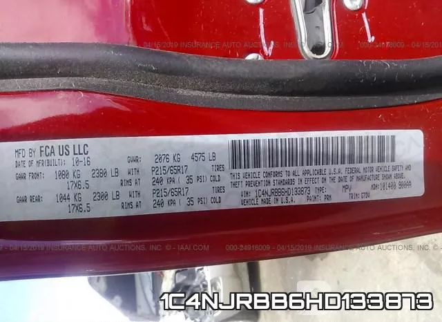 1C4NJRBB6HD133873 фото 10