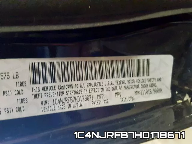 1C4NJRFB7HD178671 фото 2