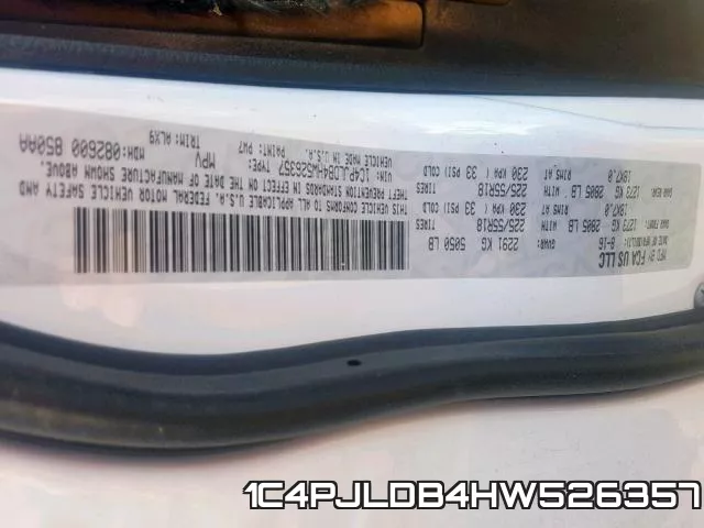 1C4PJLDB4HW526357 фото 2