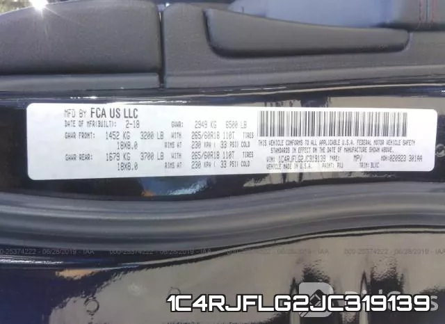 1C4RJFLG2JC319139 фото 10