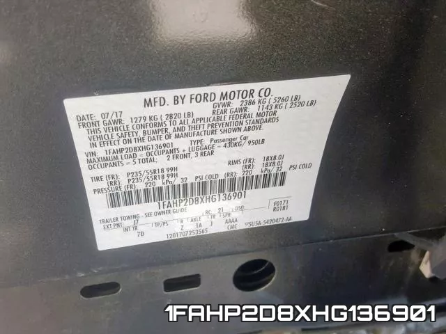 1FAHP2D8XHG136901 фото 2