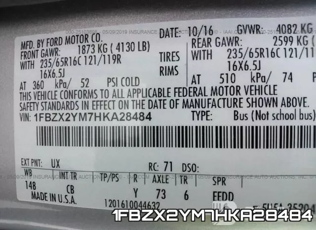 1FBZX2YM7HKA28484 фото 10