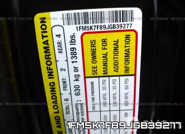 1FM5K7F89JGB39277 фото 10