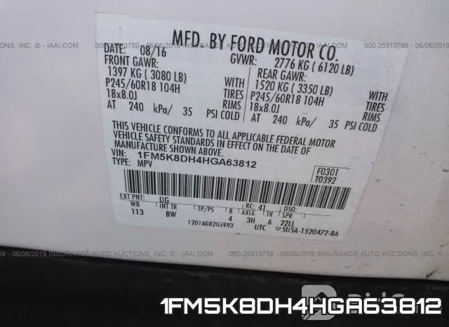 1FM5K8DH4HGA63812 фото 10