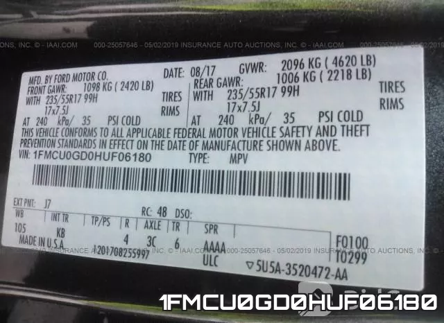 1FMCU0GD0HUF06180 фото 10