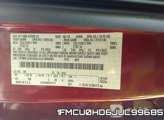 1FMCU0HD6JUC99685 фото 10