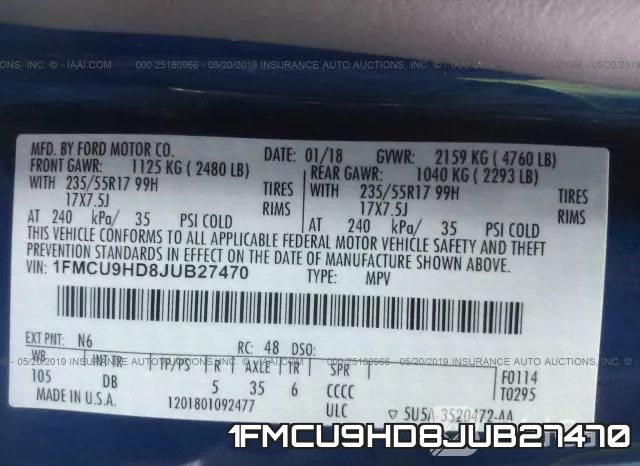 1FMCU9HD8JUB27470 фото 10