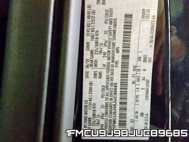 1FMCU9J98JUC89685 фото 2