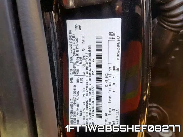 1FT7W2B65HEF08277 фото 2