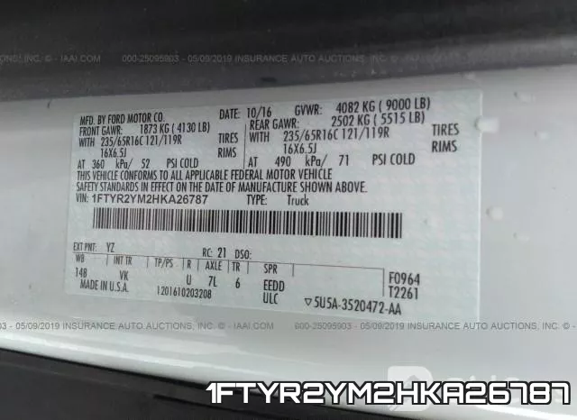 1FTYR2YM2HKA26787 фото 9