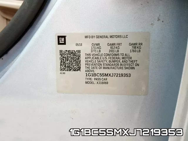 1G1BC5SMXJ7219353 фото 2