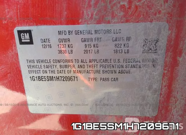 1G1BE5SM1H7209671 фото 10
