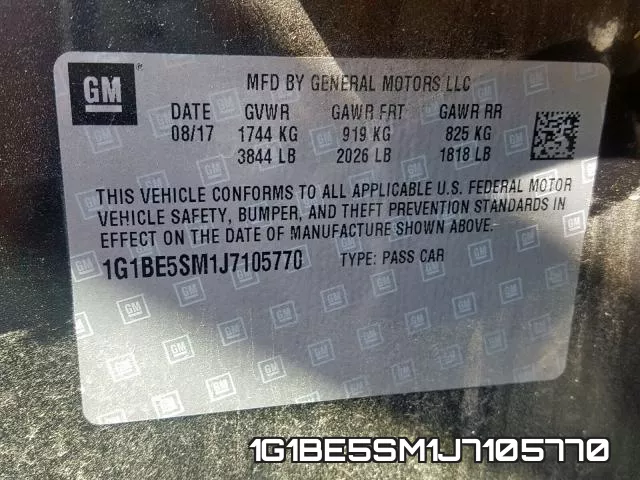 1G1BE5SM1J7105770 фото 2