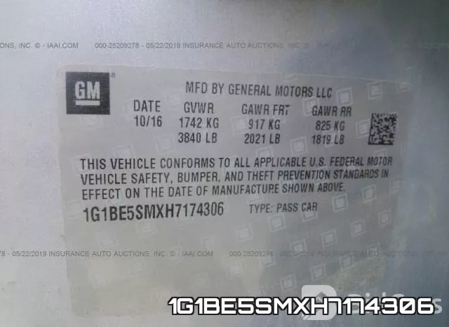 1G1BE5SMXH7174306 фото 10