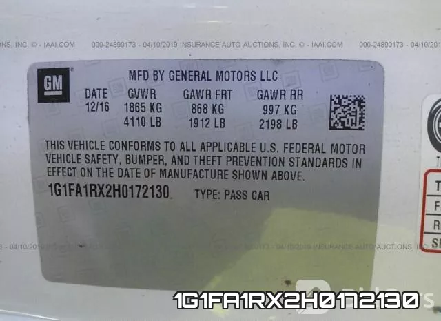 1G1FA1RX2H0172130 фото 10