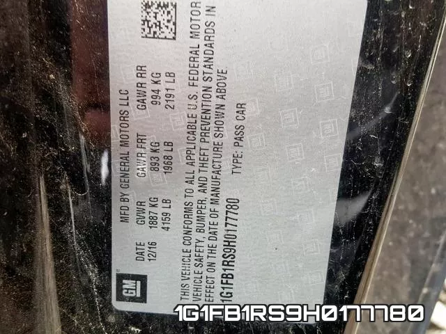 1G1FB1RS9H0177780 фото 2