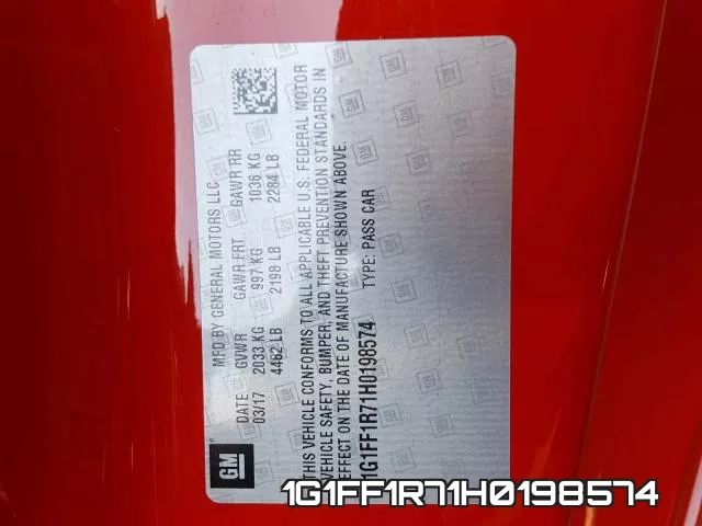 1G1FF1R71H0198574 фото 2