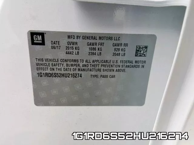 1G1RD6S52HU216274 фото 2
