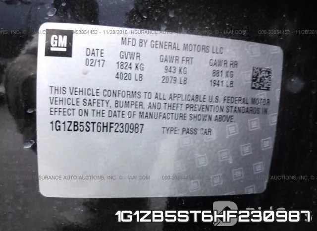 1G1ZB5ST6HF230987 фото 10