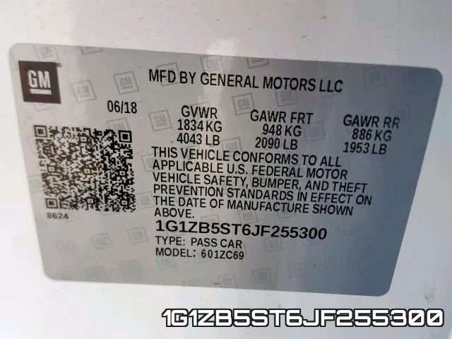 1G1ZB5ST6JF255300 фото 2