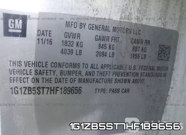 1G1ZB5ST7HF189656 фото 10