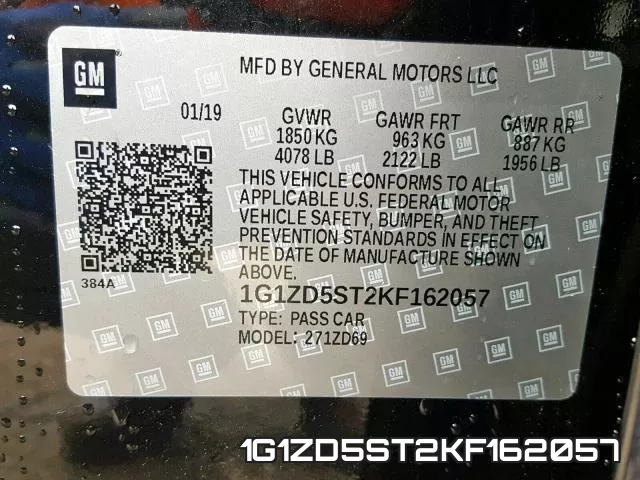 1G1ZD5ST2KF162057 фото 2