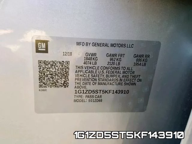1G1ZD5ST5KF143910 фото 2