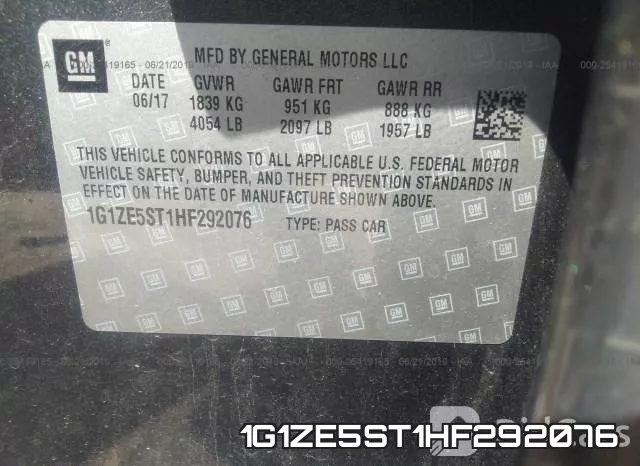 1G1ZE5ST1HF292076 фото 10