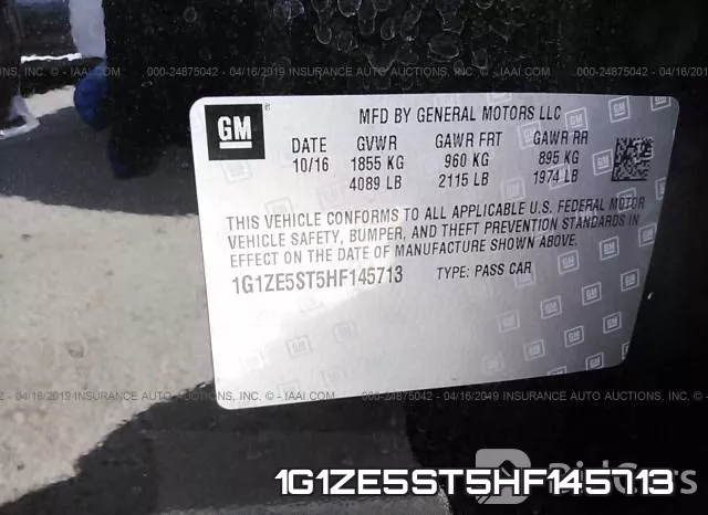 1G1ZE5ST5HF145713 фото 10