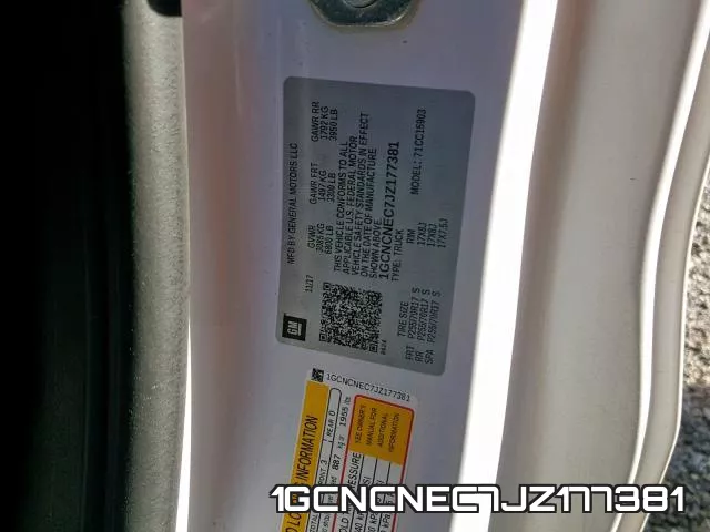 1GCNCNEC7JZ177381 фото 2
