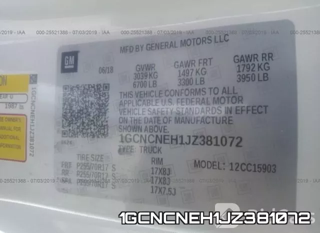 1GCNCNEH1JZ381072 фото 10
