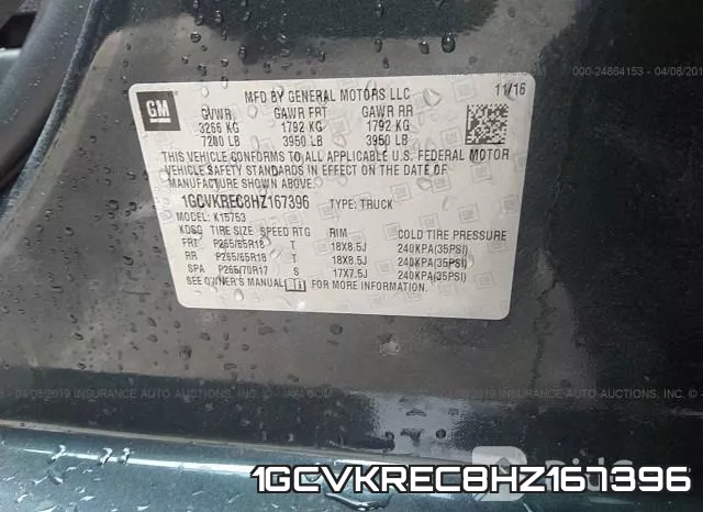 1GCVKREC8HZ167396 фото 9