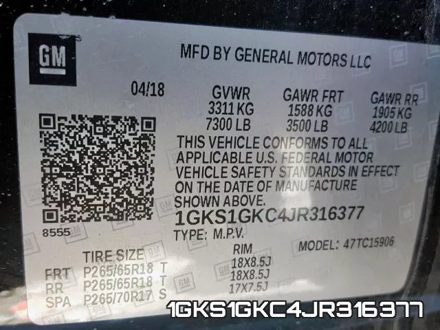 1GKS1GKC4JR316377 фото 2