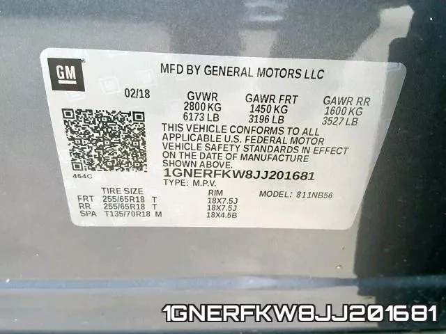 1GNERFKW8JJ201681 фото 2