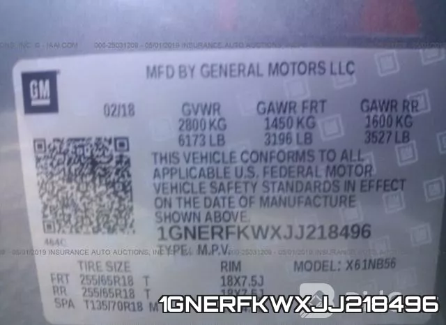 1GNERFKWXJJ218496 фото 10