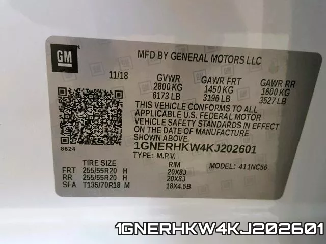 1GNERHKW4KJ202601 фото 2